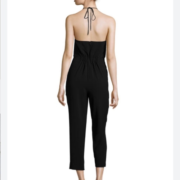 Elizabeth and James Jagger Halter-Neck Black Jumpsuit with Pockets Size 4 EUC - Picture 2 of 8
